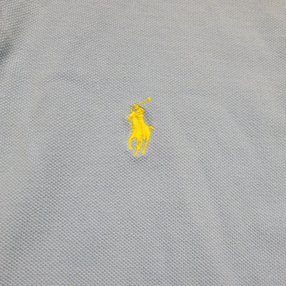 Polo Ralph Lauren Shirt Mens Medium Blue Custom Fit Short Sleeve Pony